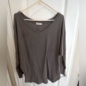 Taupe color long sleeve top medium